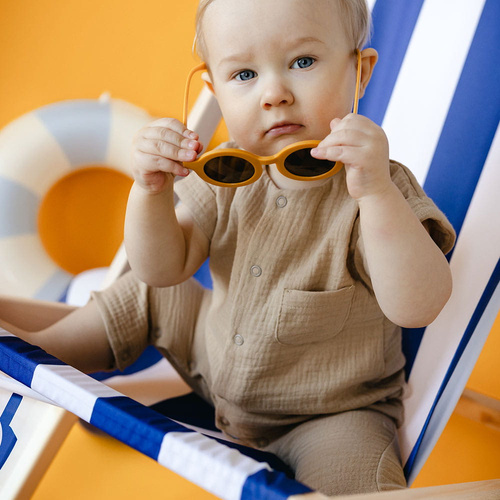 Elephant Rampers baby muslin Eevi - бежов