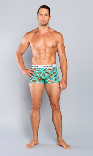 Мъжки боксерки Boom Италианска мода - тъмно синьо 