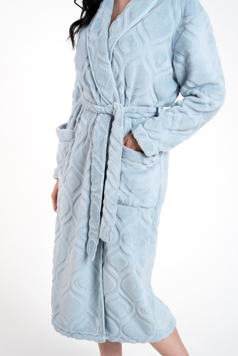 Morena Дамски халат от полар Италианска мода - син 