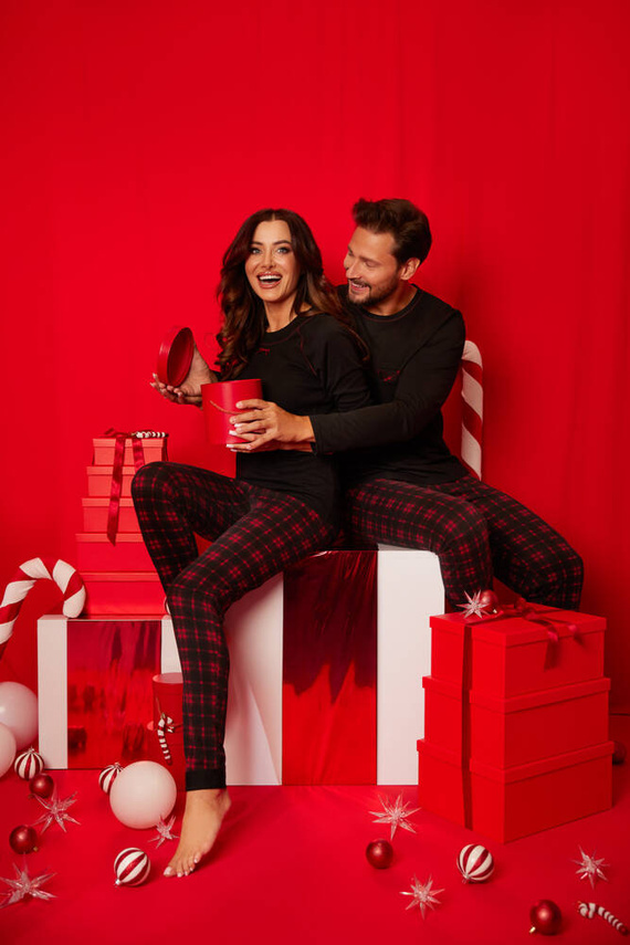 Мъжка пижама Zeman Italian Fashion - черна/принт