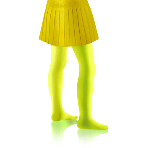 Claudia Момичен непрозрачен чорапогащник 40 den Sesto Senso - неоново жълт