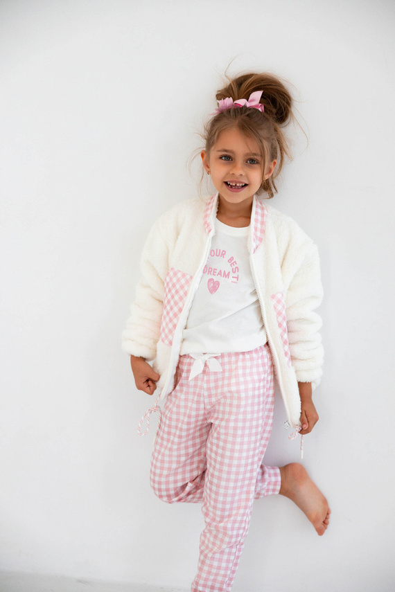 Детска блуза Nanny от Sensis - екрю-розова