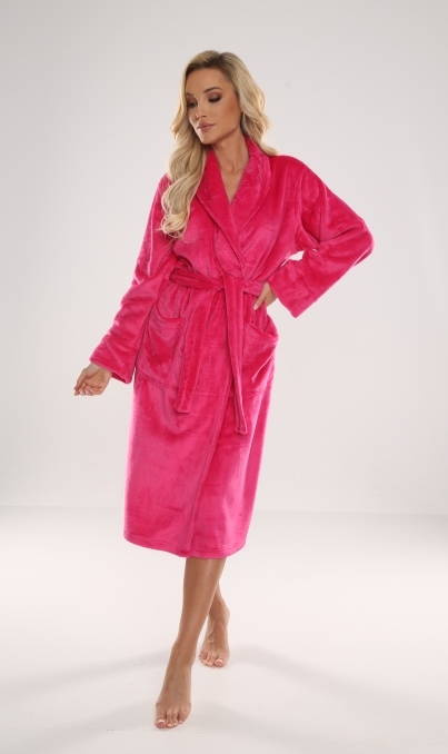 628 Abigail Дълъг дамски халат Forex - малина 