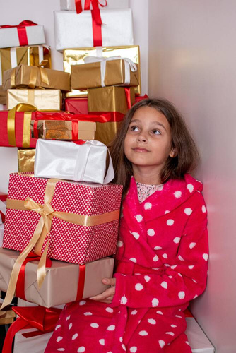 998 Детски халат с папийонка Forex - син