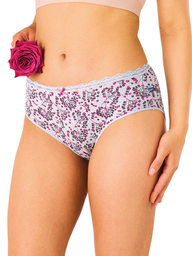 Дамски памучни бикини Key LPC 557 B26 A2 Midi Bikini, 2 броя, с десен