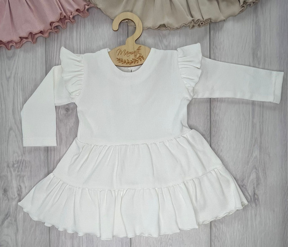 Mamatti SP502 Детска рокля с пеперудени ръкави 97% памук