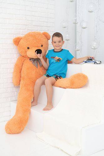 Пижама за момчета с къс ръкав Comic, панталон Италианска мода - тюркоаз/принт