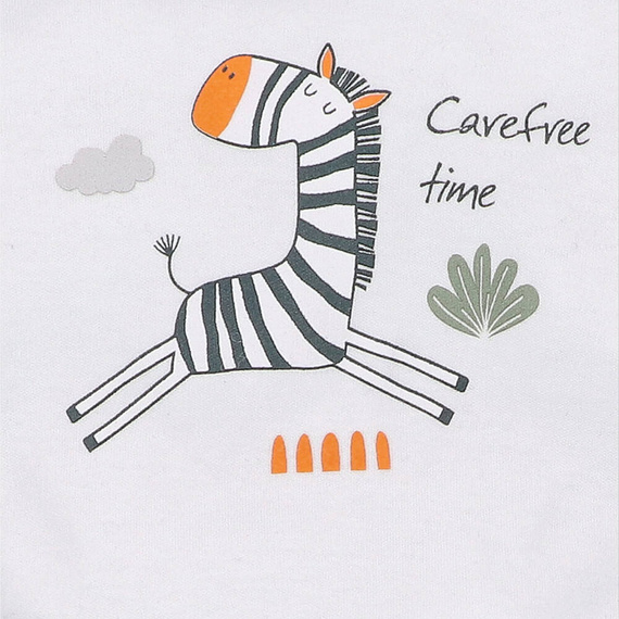 ABN-5324/ECR Боди Zebra от органичен памук Nini екрю