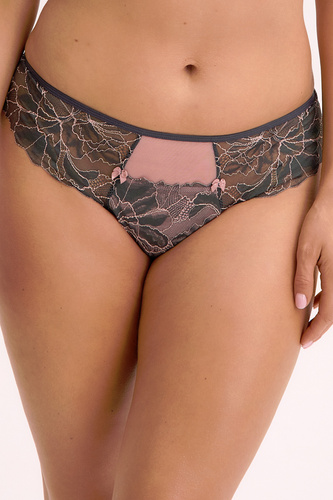 Дамски бикини GFP 1318 Priya Brazilian Gaia – графитено розови, дантелени и чувствени