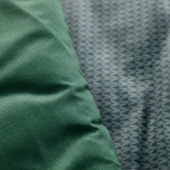 Коледно спално бельо от микрофибър Jaremy Еврозавеси зелено – декорирано с щампа в скандинавски стил