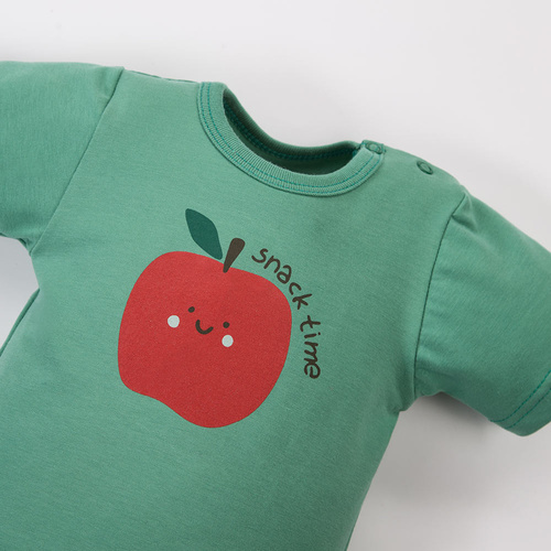 Боди за бебе Eevi Snack Time къс ръкав памук удобно