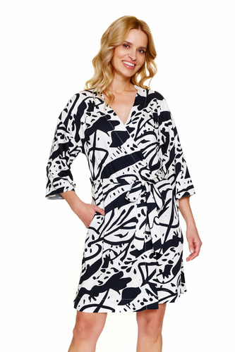 7311 Дамски халат Doctor Nap La Palma – вискоза, модерен принт