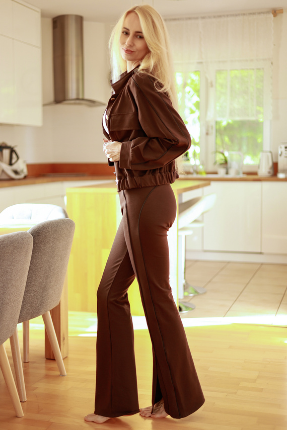 Комплект Barbie Mirale – дамски памучен комплект блуза и панталон тип клош