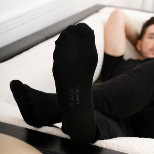 арт.083 Кашмирени мъжки чорапи с кашмир Steven - 004 черен