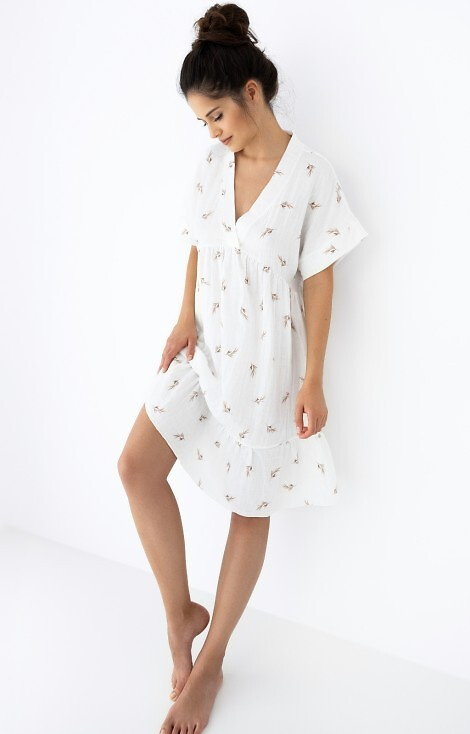 Муселинена нощница Nastia Sensis - екрю