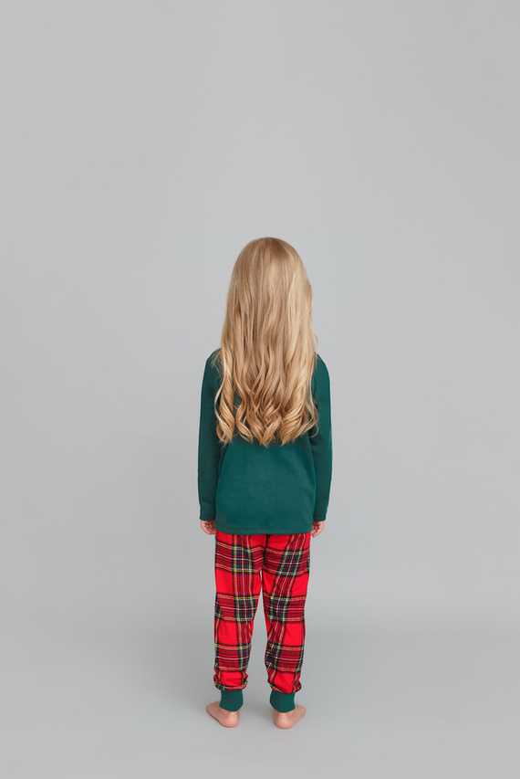 Дядо Коледа пижама момичета Италианска мода - зелено 