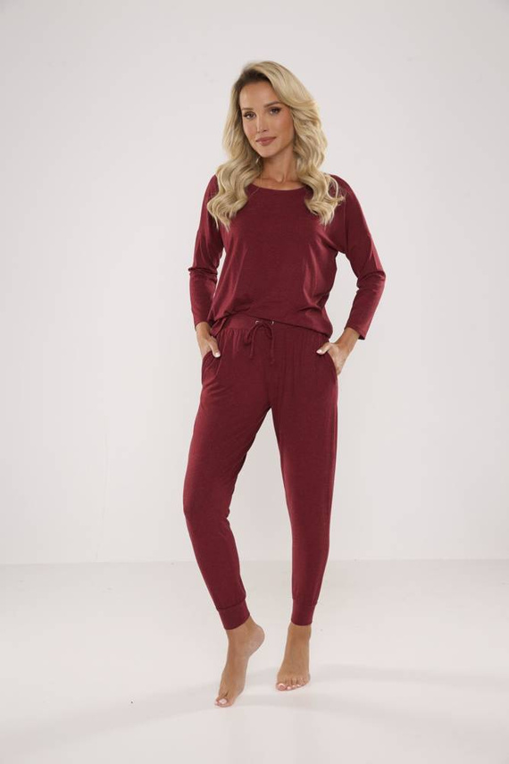 555 Paula Дамска пижама De Lafense - бордо