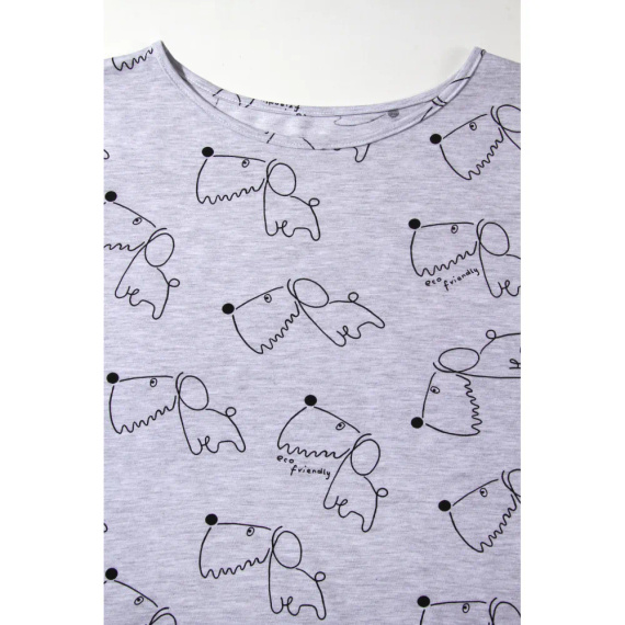 2425/15 Нощница, 3/4 ръкав Sesto Senso, светъл меланж