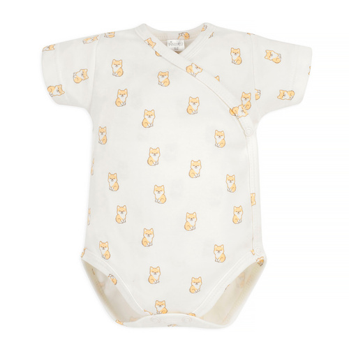 Lovely Day Envelope боди с къс ръкав Пинокио ​​- екрю кучета