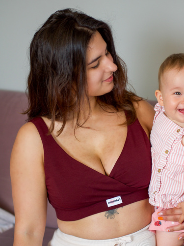 Milk&Love Mombri Klasyk непромокаем сутиен за кърмене claret