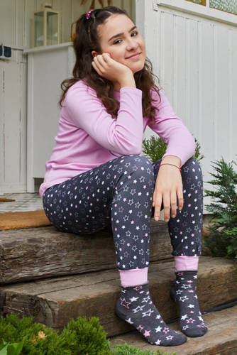 Пижама Antilia за момичета Италианска мода - розова/принт