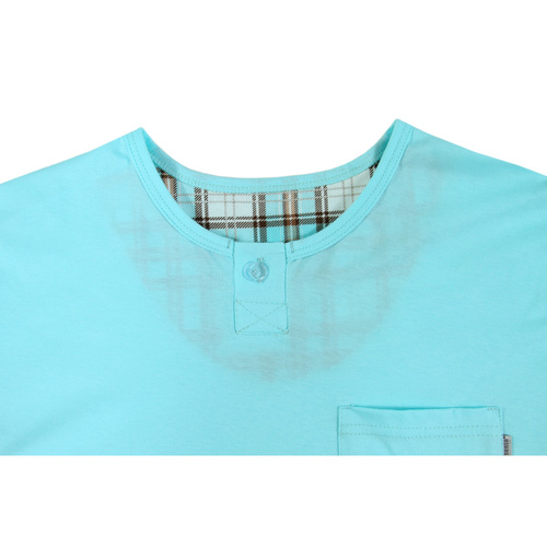 2576/17 Мъжка пижама, къс ръкав, къс панталон Sesto Senso тюркоаз