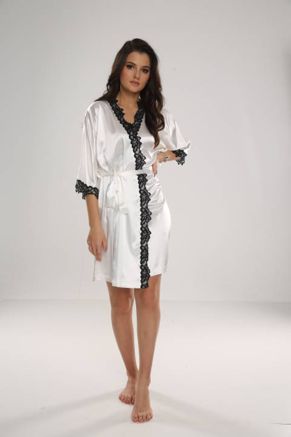 929 Kleoree Дамски халат De Lafense - перла