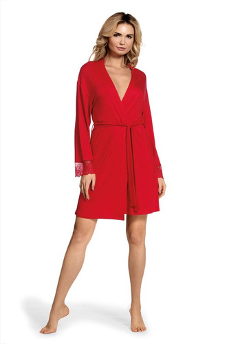 412 Дамски къс халат Dagmara Forex - червен