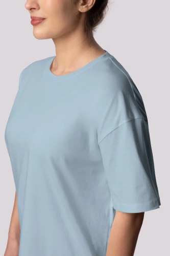 Светлосиня дамска пижама Bliss Mona с къс ръкав