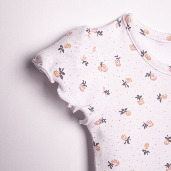 Боди за момиче Nicol 220095 с къс ръкав, памук, нежни цветенца