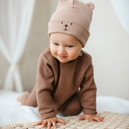 Детски пуловер Beary Cool Eevi - бежов, мек и удобен