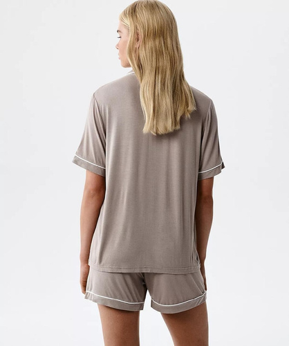 Дамска пижама Atlantic NLP-496 модал с копчета и къси панталони комфорт