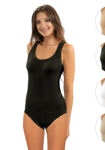 Дамски потник Sesto Senso 6109 с дантела безшевен еластичен black