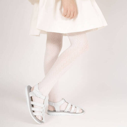 141805 W3 Жакардов чорапогащник Nicol - кремав