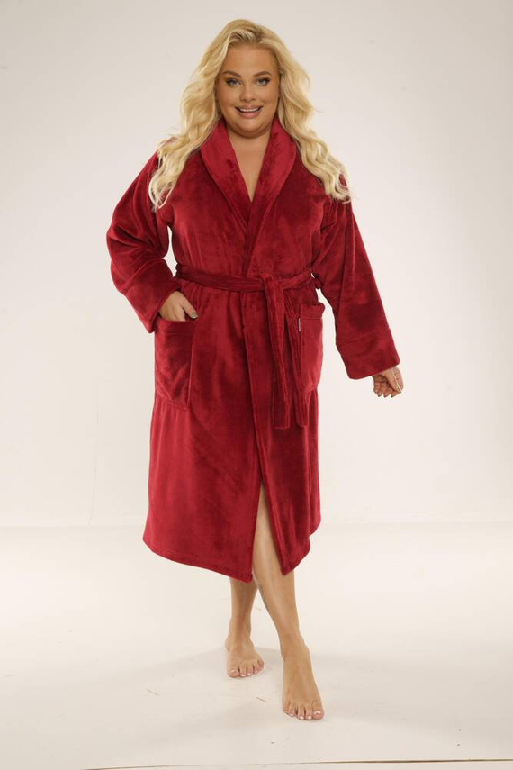 628 Abigail Дълъг дамски халат Forex - бордо