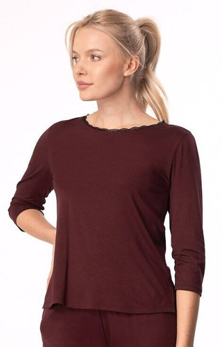 Пижама тениска Margot 3/4 Mix&Match Mefemi - бордо