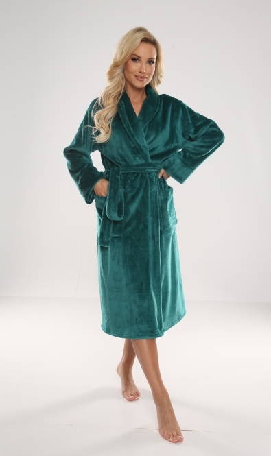 628 Abigail Дълъг дамски халат Forex - зелен