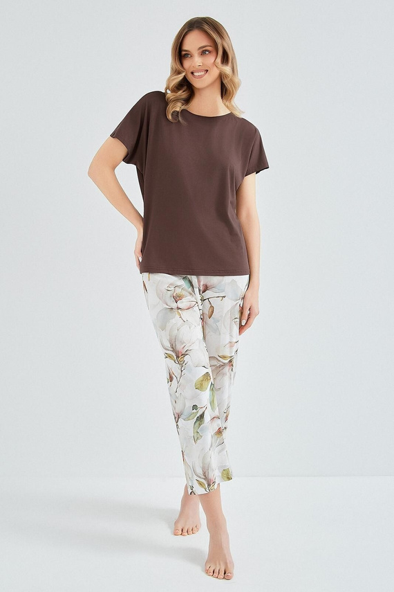 Дамска пижама Taro Apolonia 3606 вискоза и памук панталон 7/8