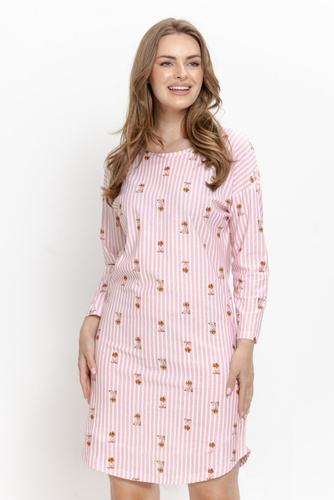 Нощница Taro Ardenia 3635 кафява 100% памук за кърмене