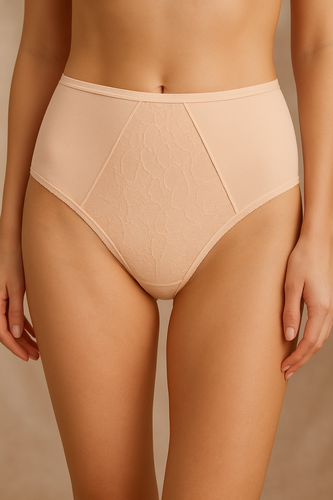 VF-435 – figi damskie z koronką i wysokim stanem Vena nude