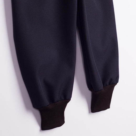 Nicol Детски панталони 229054 softshell с полар, висока талия, с маншети - тъмносини
