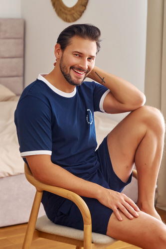 7218 Мъжка пижама Doctor Nap - тъмносиня