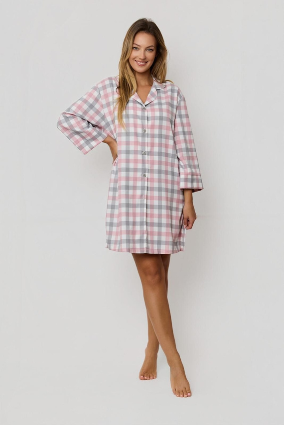 Дамска риза Stella KG80 Mefemi by Nipplex – елегантна карирана риза от висококачествена материя, дълъг ръкав, копчета, странични цепки