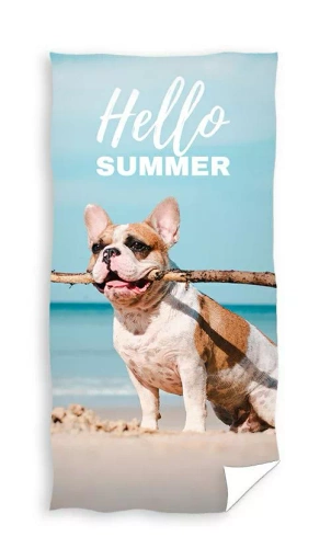 Куче на плажа Детска плажна кърпа Carbotex | 100% памук, 310 g/m²