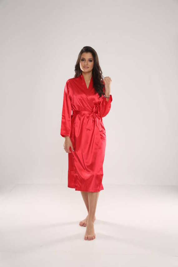 798 Дамски халат Classic Forex - червен