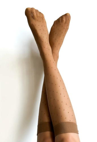 Чорапи до коляното Puntini Veneziana visone – нежни, с некомпресивна лента | Комфорт и елегантност