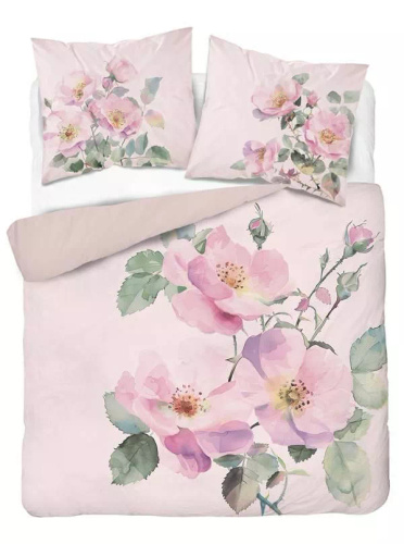 5426 3D спално бельо от микрофибър с пастелни диви рози – Detexpol