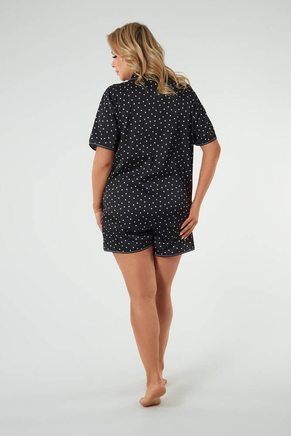 Ria Дамска пижама с къс ръкав, къси панталони Италианска мода - принт 