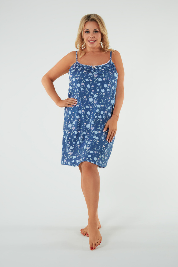 Нощница с лалета, тясна презрамка Италианска мода - принт