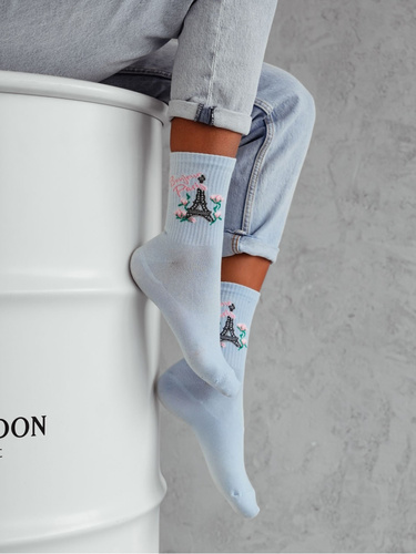 0200-166 Дамски чорапи Bonjour Paris Milena - сини